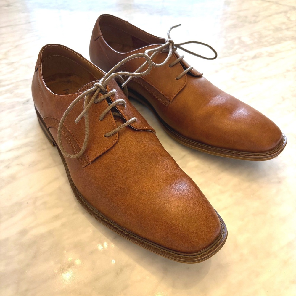 Freeman Emery F220133‎ Mens Tan Brown Memory Foam Derby Dress Shoes 8.5M